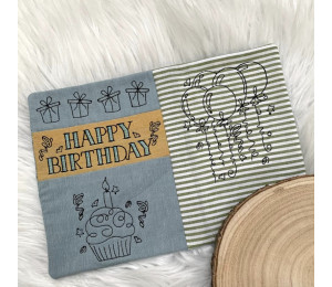 Stickdatei - ITH Geburtstags Mug Rug